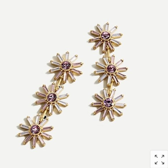 J. Crew Jewelry - J. Crew Colorblock Flower Sparkle Earrings